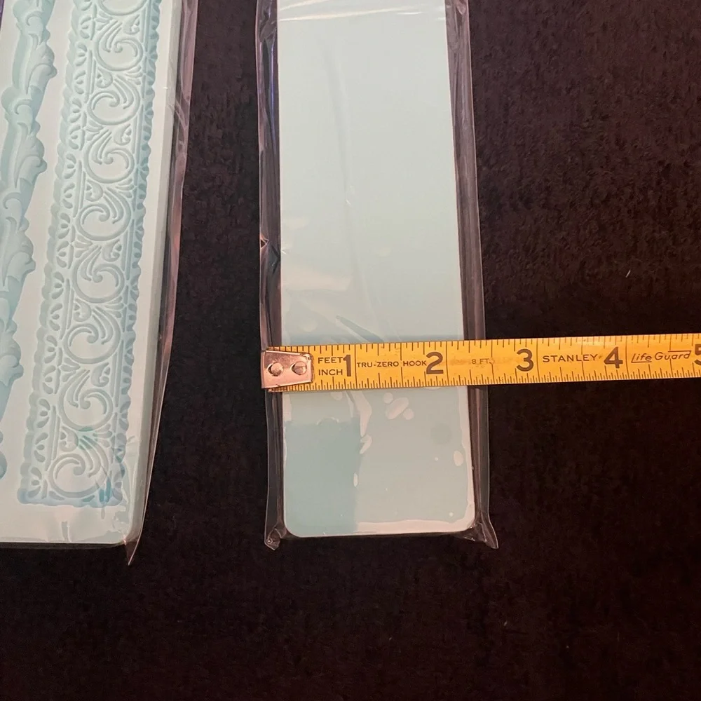 NIP Celebrate It Light Blue Silicone Lace Border Molds - Set of 2